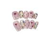 Pure Handmade Phototherapy Wear Nail Tablets Flashing Love Wear Nail Finished Product Reusable Nail Patches