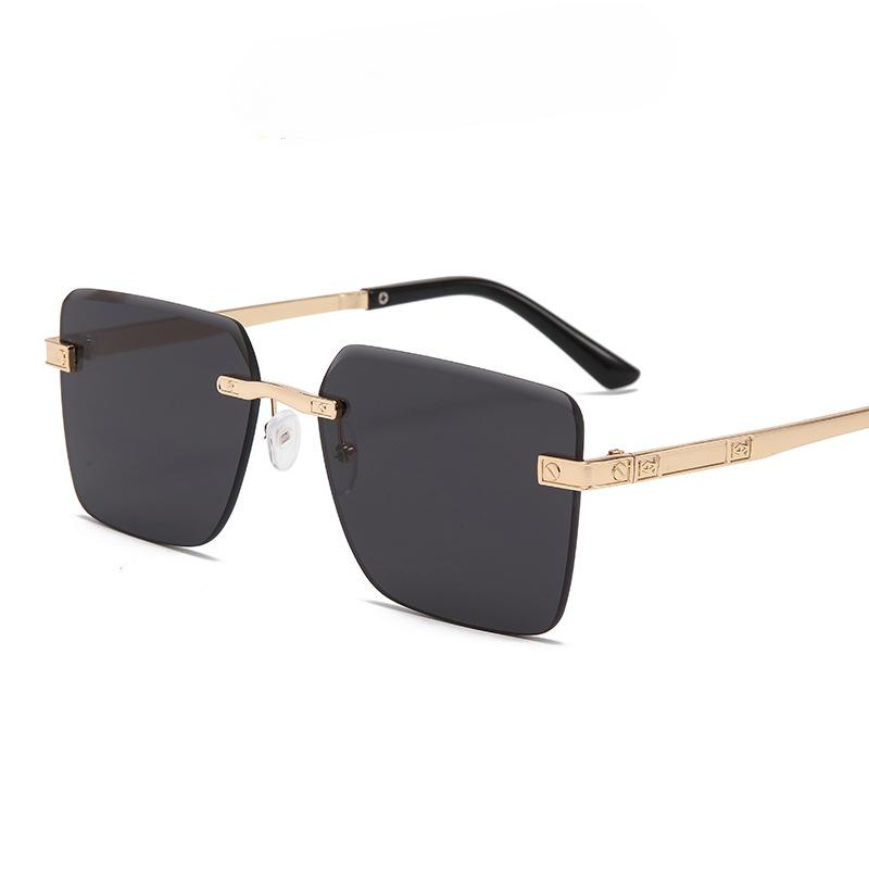 Nowe Okulary Słoneczne z Dużymi Oprawkami, Bezramkowe, Okulary Uliczne dla Celebrytów Online, Personalizowane Okulary Wysokiej Klasy.