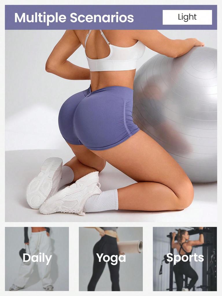 Women's High-Waist Seamless Yoga Shorts: Quick-Dry, Moisture-Wicking, Elastic Fitness & Running Shorts