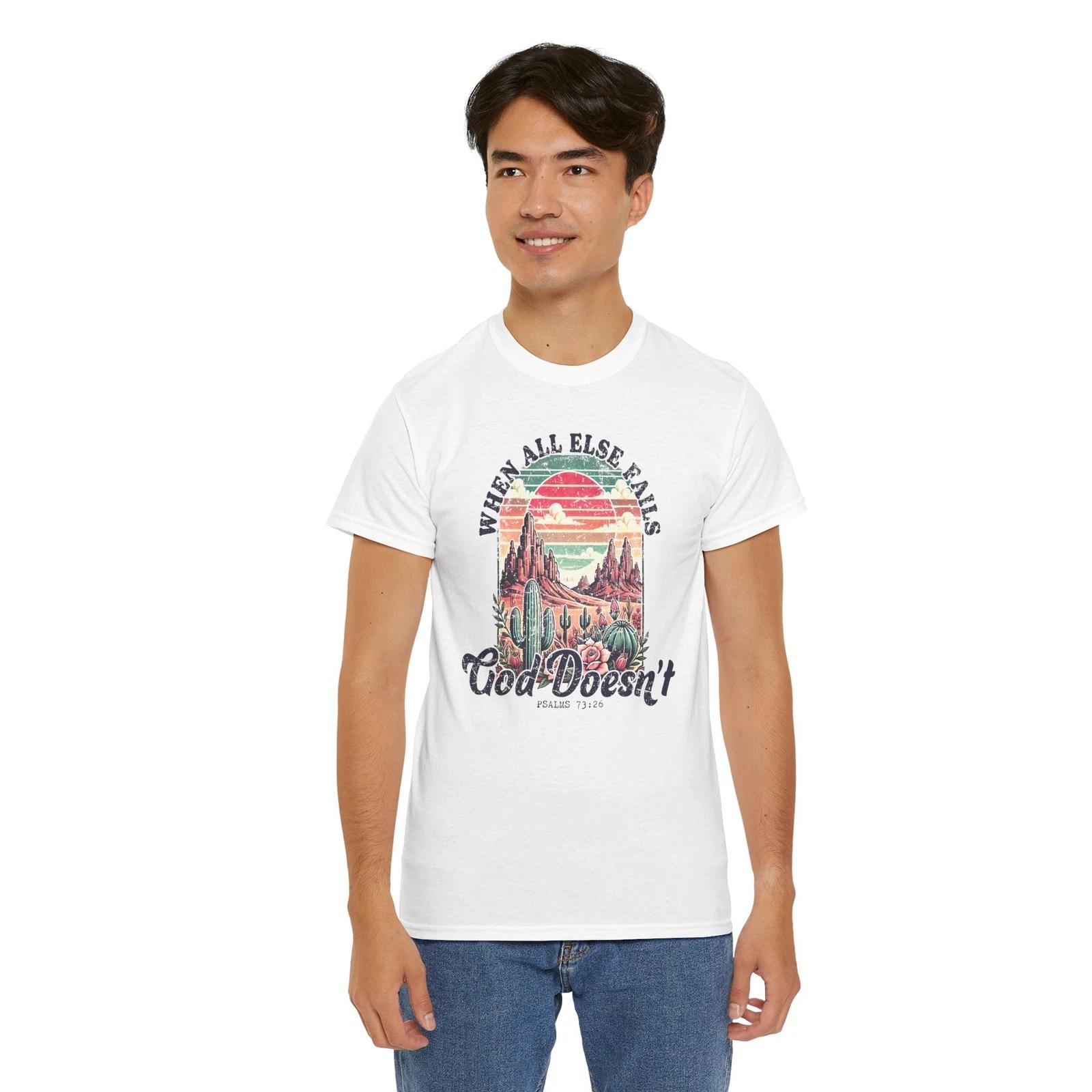 

Saved by Grace T-Shirt | When all else fails God doesn t tee | Bible Quote Shirt L