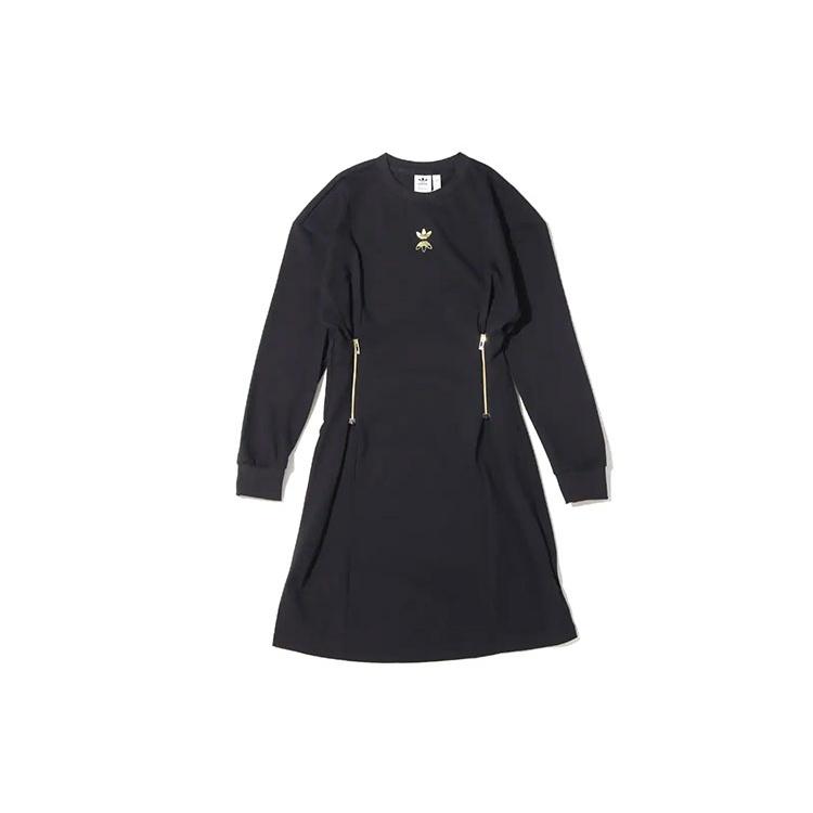 adidas Abito Originali a Maniche Lunghe Donna Nero Unisex HG6656