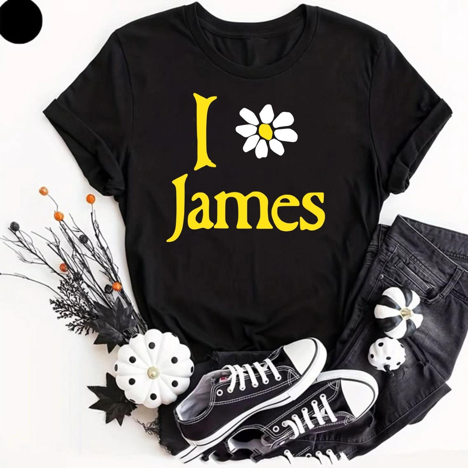 I Love James Music T- Shirt with James Name & Daisy Casual & Music Concert  Shirts 4XL