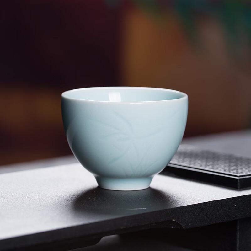 Longquan Celadon Orchid Kung Fu Tea Cup