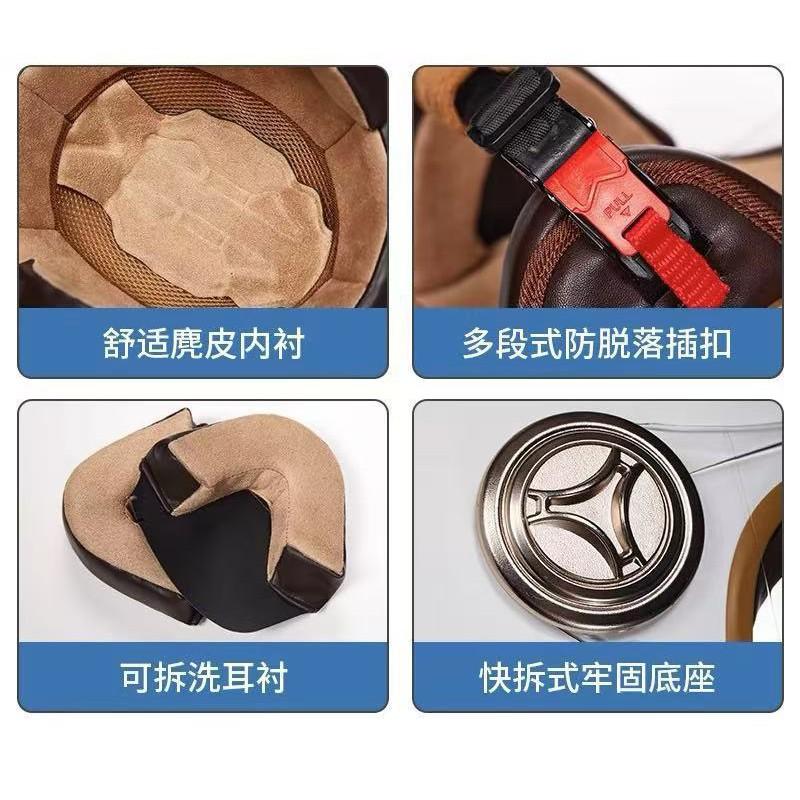 Half Face Motorcycle Helmet All Retro Style Warm Winter Fits Men Women Electric Scooter Safety