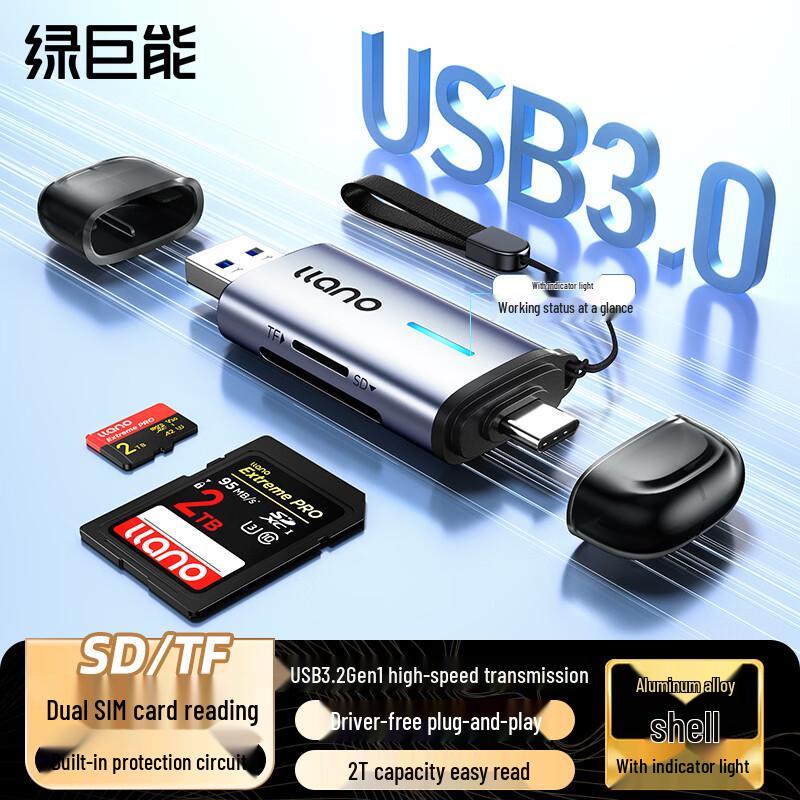 Llano Multi-Function High-Speed USB/Type-C Card Reader