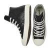 Converse Chuck Taylor All Star Leather Comfortable and Breathable Non-Slip and Abrasion Resistant High-Top Board Shoes Women's Black