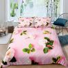 Set Biancheria da Letto Stampato Singolo Lato, Copripiumino Animali Piante Fiori Foglie Copri Piumino Cuscini Copriletti Comodi