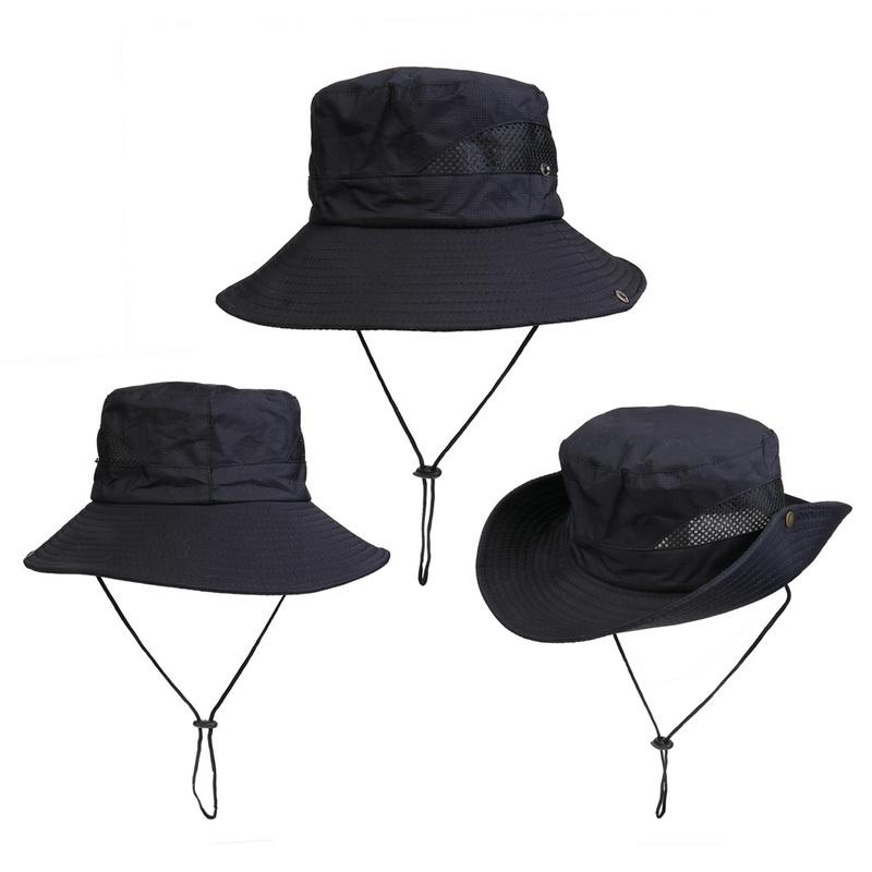 Solhatter for menn Bred skygge sammenleggbar Boonie bøttelue UV-beskyttelse for kvinner Safari Sykling Fiske Strandtur Vandring Klatring Utendørs