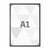 Asmix Poster Wooden Easy Screws Stylish Frame for Office and Exhibitions Panel, Black, WPP-A1BK, Wall-Mounted, Frame, Vertical/Horizontal Orientation,