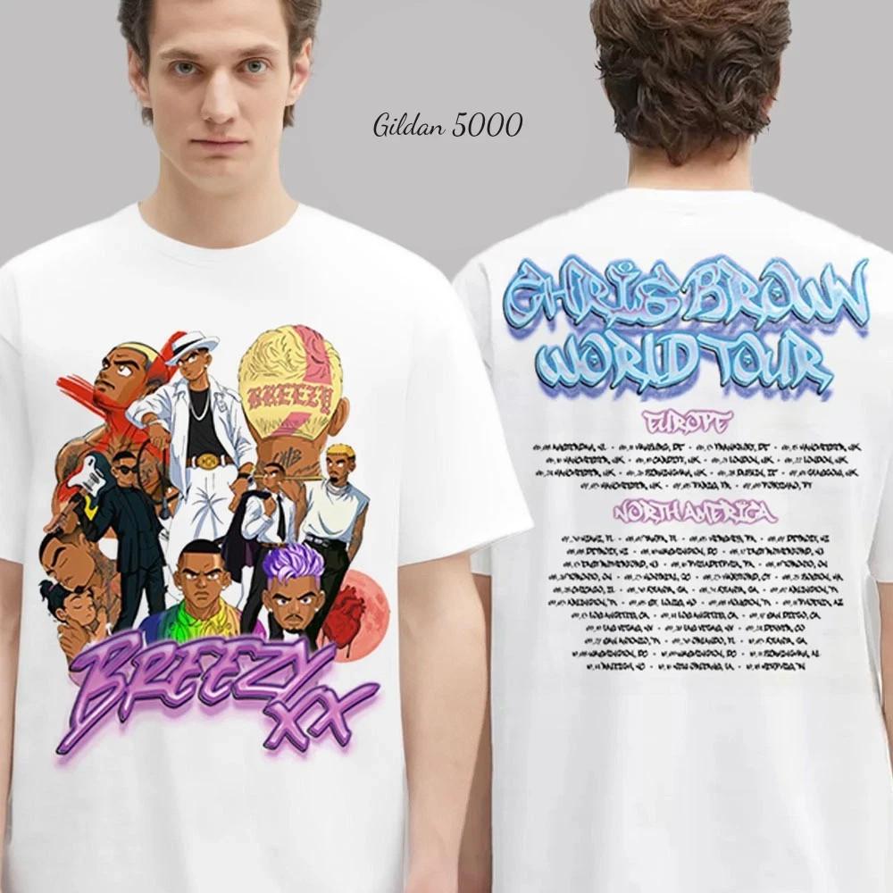 

Trending Chris Brown Stadium World Tour 2025 20 Year Of Chris Brown Anime Tshirt Unisex T-Shirt S