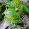 Micro Landscape Ornament Ornament, Frog Design Resin Figurine, Hand Painted Waterproof Miniature Figurine Garden Decor for Succulent Potted
