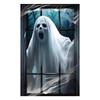 1Pcs Halloween Window Silhouette Decora Halloween Boy Girl Scary Banner Blood Ghost Window Cover Horror Theme Window Poster 2025