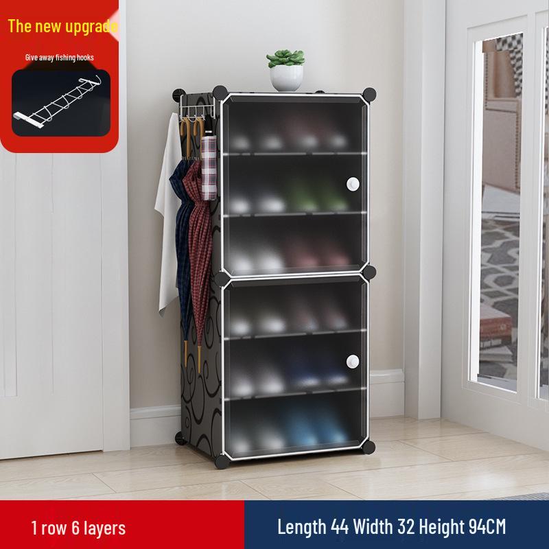 Foldable Multi-layer Shoe Rack: Vertical Wall-mounted Storage Cabinet for Students and Dorms