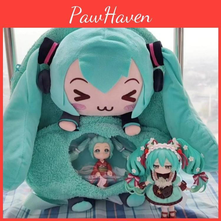 Hatsune Miku Plush Backpack Cartoon Itabag Large Capacity Bag Travel Kids Gift