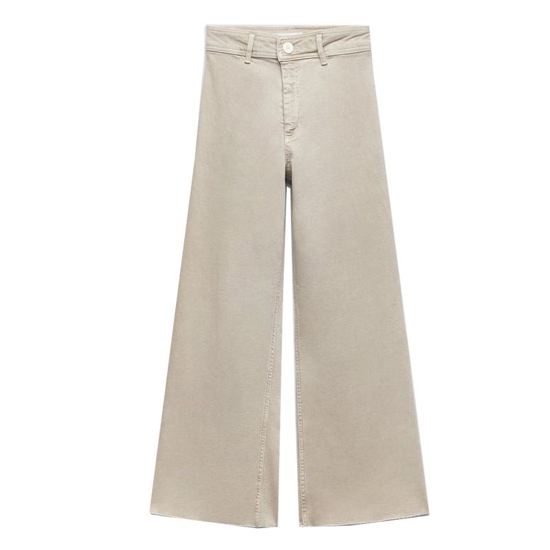Spring and Summer Nautica Style Straight-leg Silm High Waist Denim