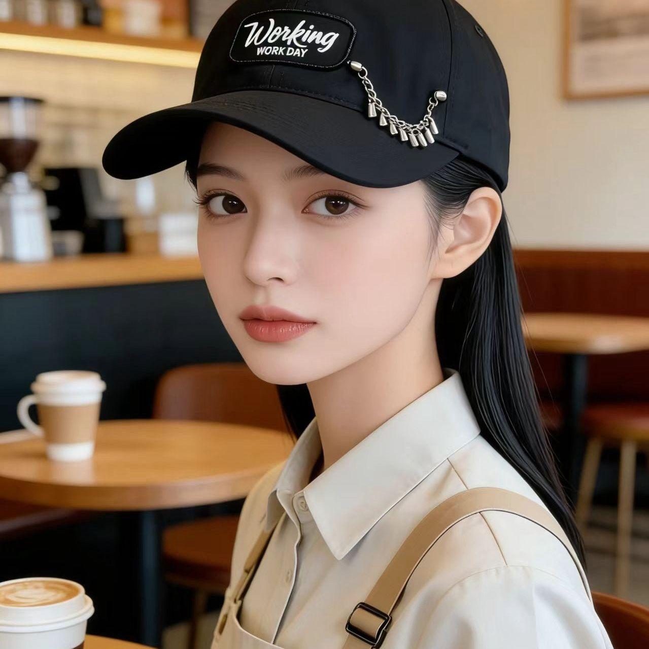 

New Hat Baseball Cap Versatile Cap Running Embroidery Korean Version Ins Casual Letter Couple Casual Street