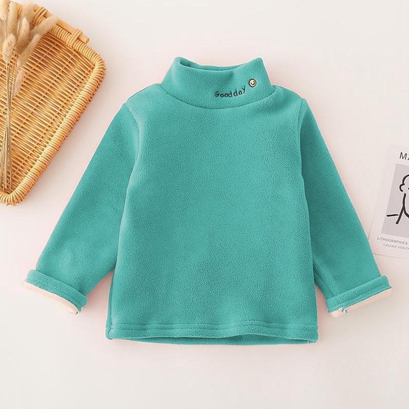 Winter Children's Bottoming Shirts Baby Boys Fleece Thickened T-shirts Kids Clothes Toddler Girls Turtleneck Pullovers Sweater