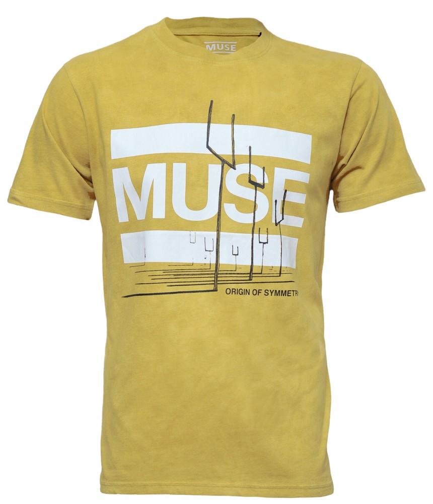 

Muse T Shirt Origin Of Symmetry Yellow Mineral Wash New Official M