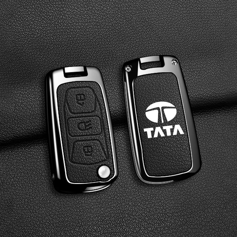 TATA Key Cover for Tata Safari, Goat Premium Metal Shell, Altroz, and Nexon Key Bag Box Packaging