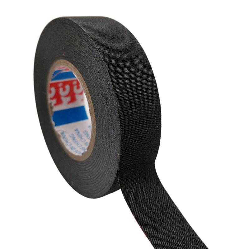 Fita adesiva Coroplast de pano resistente ao calor e retardante de chamas de 15 metros para proteção de chicote de cabos de carro
