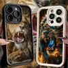 Phone Case for iPhone 17 Air 16E 15 16 Pro Max Lion Male Man King Cover 14 Plus 13 12 Mini Soft Shell Silicone Fundas