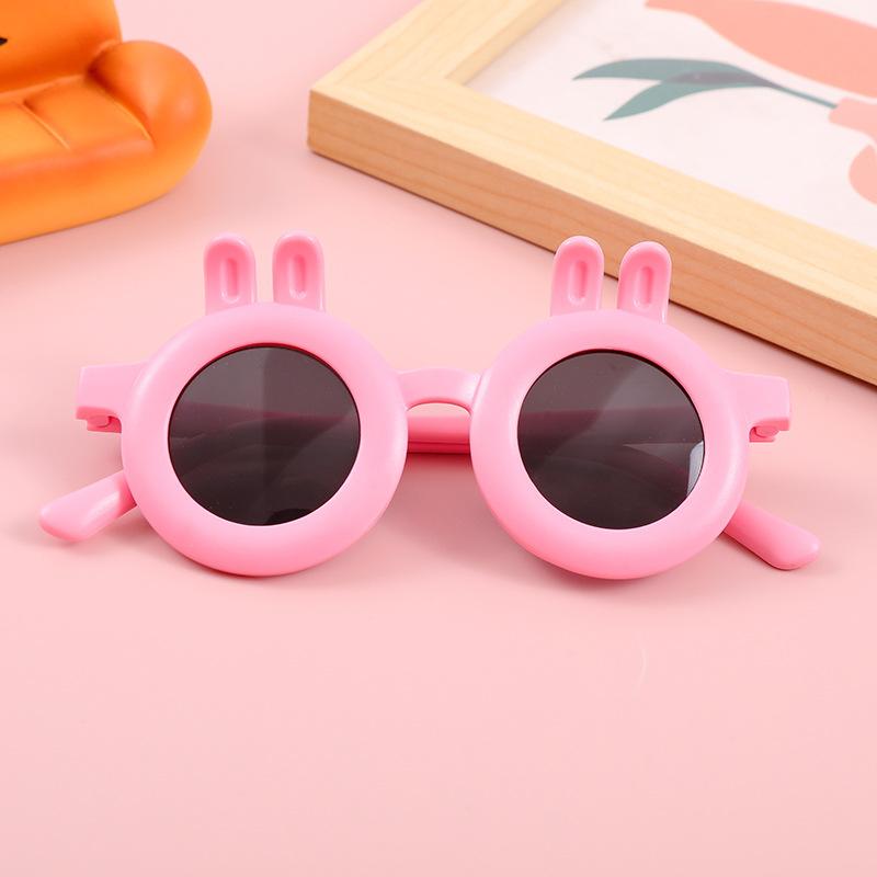 Children Rabbit Ear Oval Sunglasses Cute Boys Girls Baby Protection Sun Glasses Kids Outdoor UV Protection Eyewear UV400 Goggles