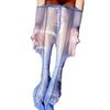 Aurora High Waist Shiny Open Crotch Pantyhose - Sexy, Silky & Waistless Stockings