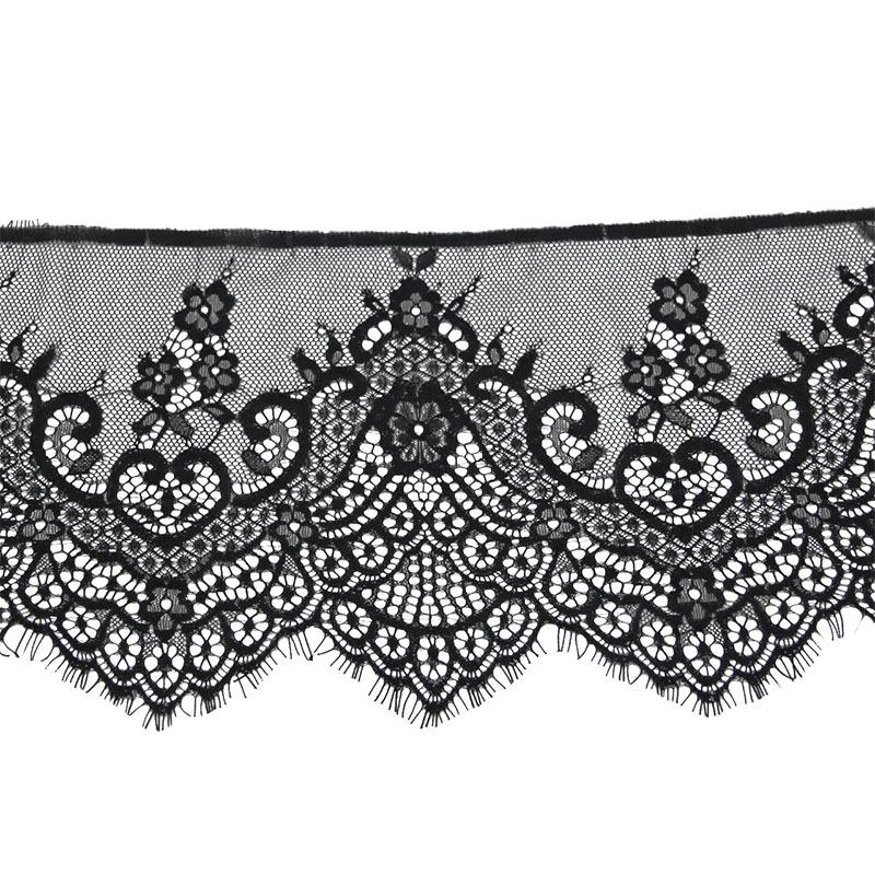 (3 Meters/batch) 20cm Wide Handmade Eyelash Lace Fabric Decoration Sewing Clothing Wedding Embroidery Home Embroidery Soft