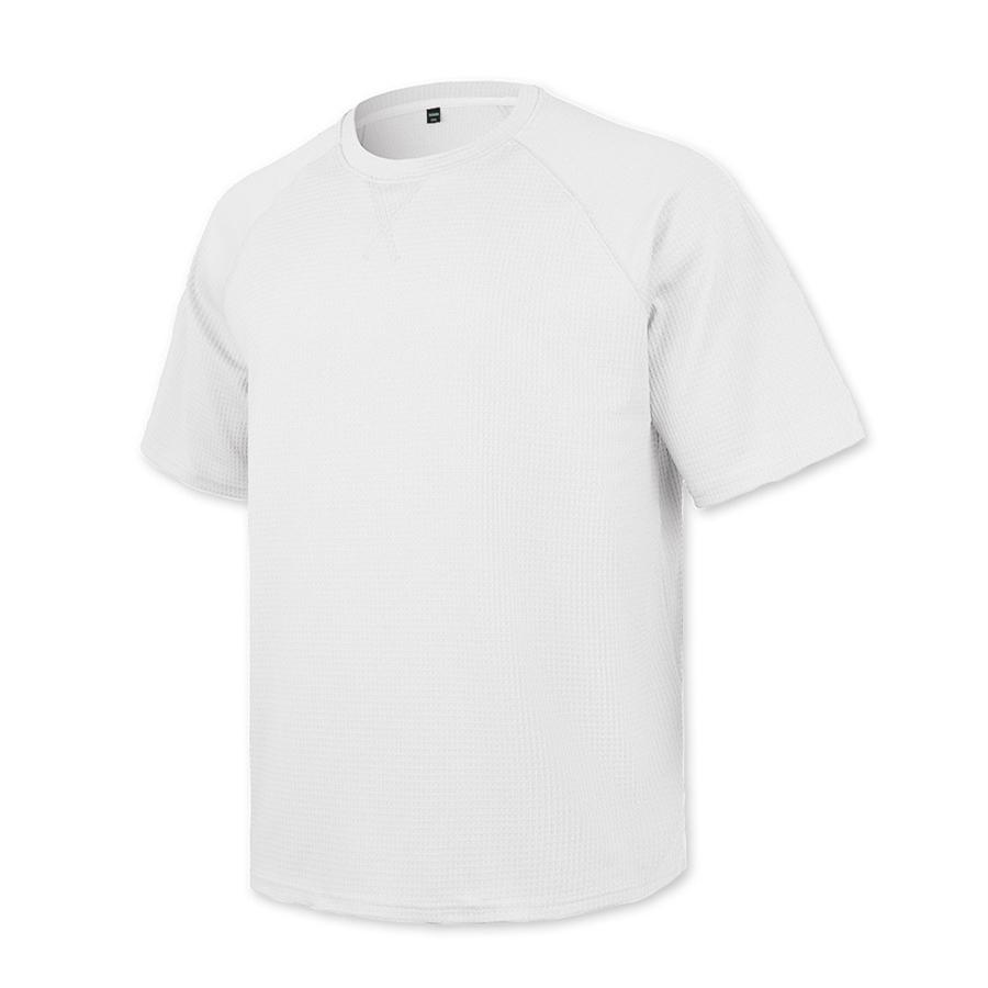 Herren Casual T-Shirt Waffelstrick Lockerer Schnitt T-Shirts für Mann Einfarbige Kurzarm-T-Shirts Übergroßer Schnitt Strukturierter Stoff Rundhalsausschnitt