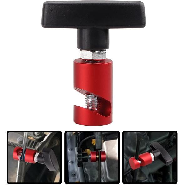 Zipelo Lift Support Clamp, Hood Strut Fixing Clamps with Brass Core, Shock Prop Strut Stopper Retainer for Car Hood, Spark Plug Gap Gauge Tool,