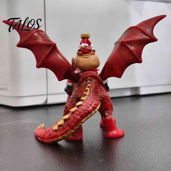 Utsökt Juldekoration för Fönster Santa's Dragon Riders Prydnadssamling, Tomten Rider Nyhet Julgransdekorationer Julprydnad, Festlig