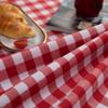 Red Italian Check Tablecloth 140X140Cm Italian Parisian Check Red And White