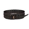 European & American Style Hollow Punch Wide Waist Fashion Belt with Concave Design