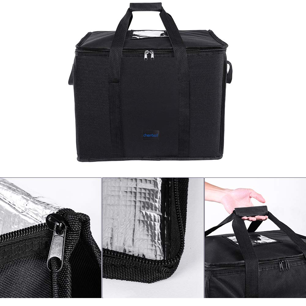 and Waterproof Eco Food Delivery Perfect for Pizza Delivery [cherrboll] Insulated, Thermal, Bag, Commercial-Grade, Durable, Foldable, Bag,