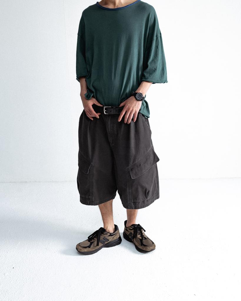 ANGLAN Structural Cargo Half Pants - Charcoal