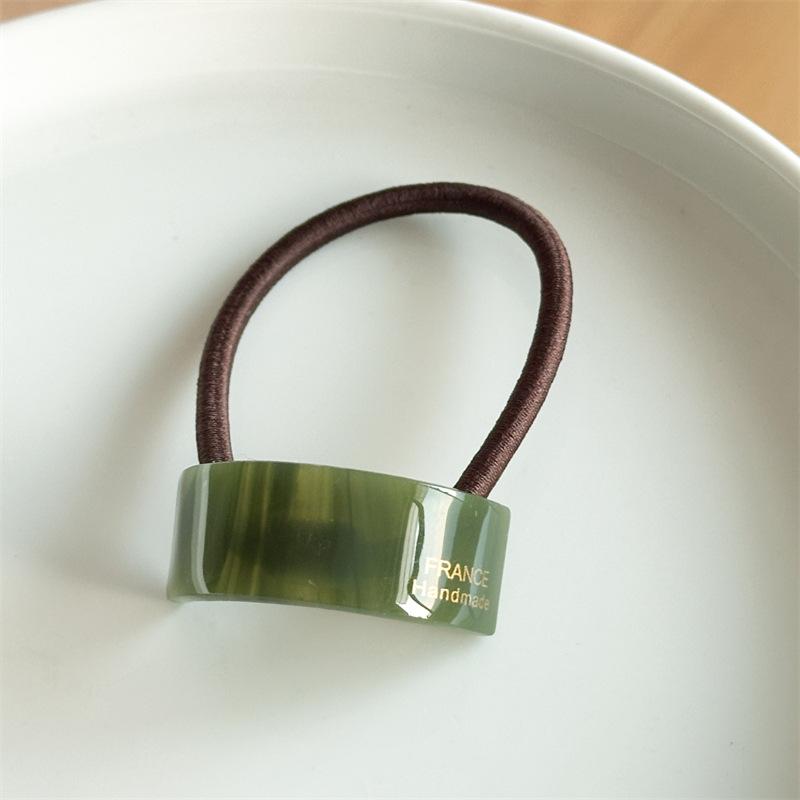 

Корейские резинки для волос с уксусной кислотой, модные простые принты, эластичные резинки для волос, аксессуары для волос для девочек, конский хвост, головной убор зелёный