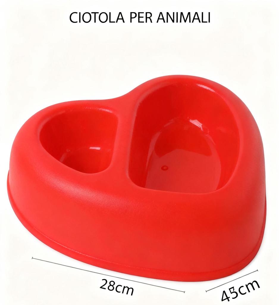 This Heart-shaped, Double-layered Pet Bowl Is Lightweight and Durable, Adding a Touch of Color and Style To Your Pet’s Water and Food.