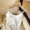 Französisches Spicy Spitzen Patchwork Camisole: Elegantes Herbst-Schlankheitsdesign für Damen