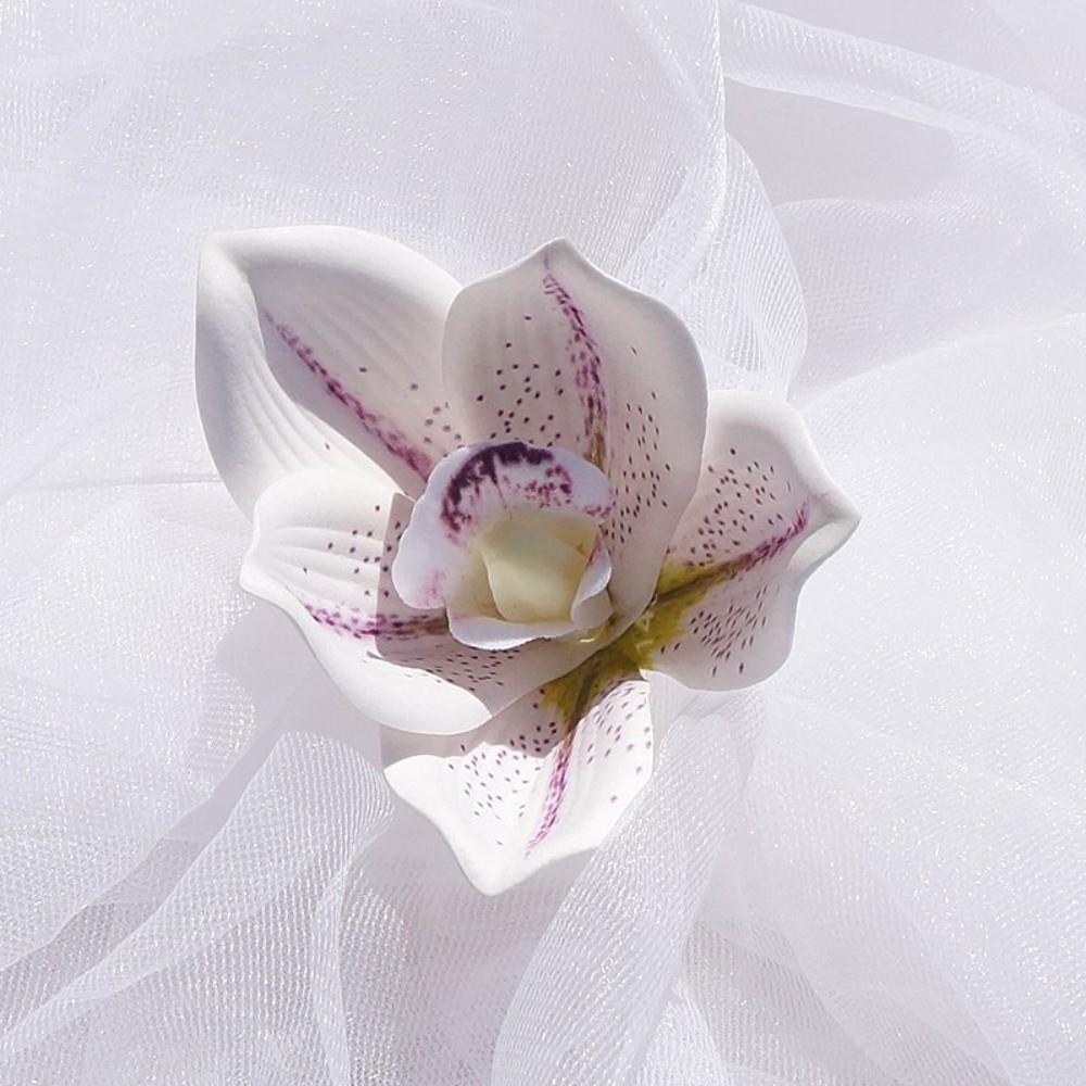 

Simulated DIY Artificial Cymbidium Flower Latex Hair Garland Accessory Flower Heads Butterfly Orchid Hair Accessorie