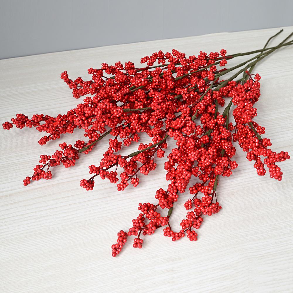 Simulation Of Red Berries, Rice Berries, Christmas Atmosphere Decoration, European And American Hotel Weddings, Wedding Ornaments, Fortune Fruit