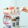 Transparenter drehbarer Make-up-Organizer mit Diamantmuster für den Schminktisch