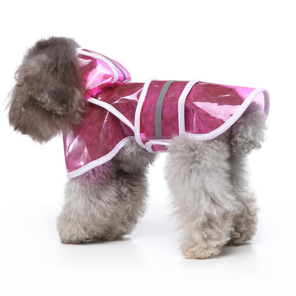 Lightweight Waterproof Rainwear Small To Large Dogs and Puppies Ponchos Hood Reflective Strip Rainwear with Hood