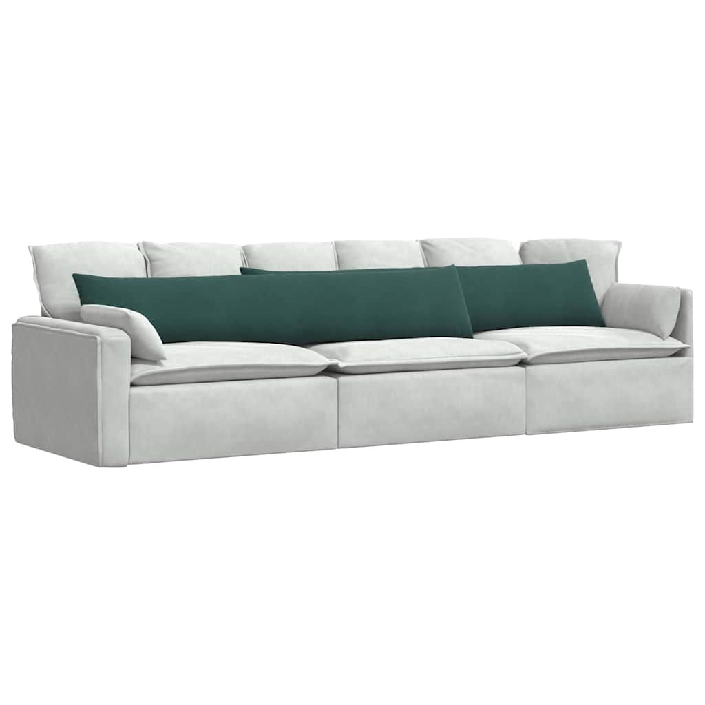 Sofa Cushions 2 Pieces Dark Green 200 X 40 Cm Cord Fabric