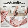 1PCS Rib Prep Pro Rib Membrane Remover Tool Guide Trimming Peeling Ribs Rib Membrane Remover Grilling Tools Accessories