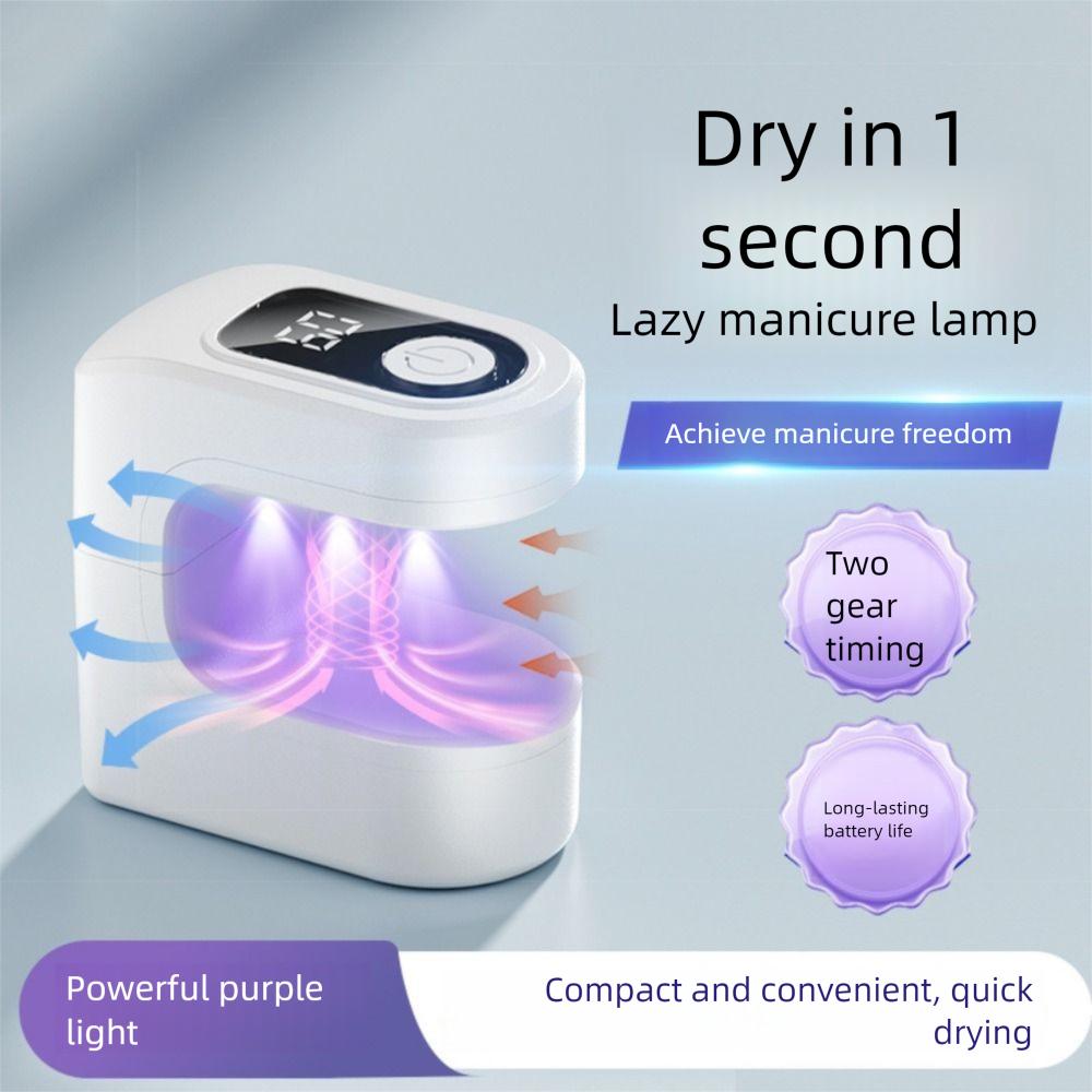 

Quick Drying LED Nail Lamp Efficient Curing Mini UV Light Dryer UV Curing Light Beauty Shop чорний