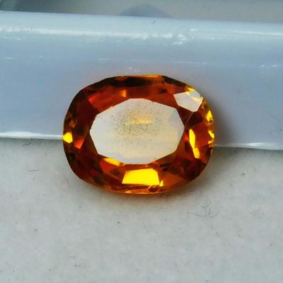Natural Orange Sapphire 3.74ct Oval Cut Certified Loose Gemstone