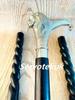 Handcrafted Lion Handle with Wooden Rope Style Walking Stick\ Great for Hiking