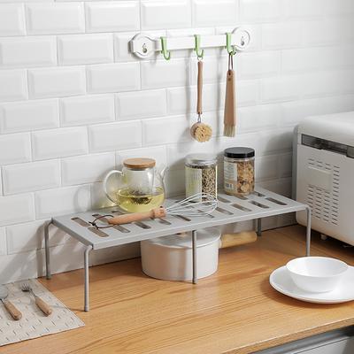 Extendable Kitchen Cabinet Organizer Shelf Food Seasoning Tableware Storage Rack Space Saving Rack Closet Organizer Holders