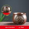 Retro Purple Clay Dragon Pattern Tea Bowl Zhu Mud Teacup Handmade Relief Dragon and Phoenix Tea Cup Portable Master Cup Tea Set