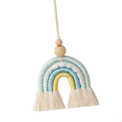 Bohemian Pendant Car Hanging Ornament Chic Interior Rearview Mirror Decoration Art Macrame Charm for